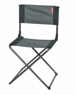 Chaise Camping Pliante Gris Noir