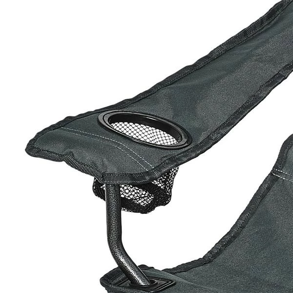 Fauteuil Camping ACIER Gris Noir 3 Fauteuil Camping ACIER Gris Noir – Image 3