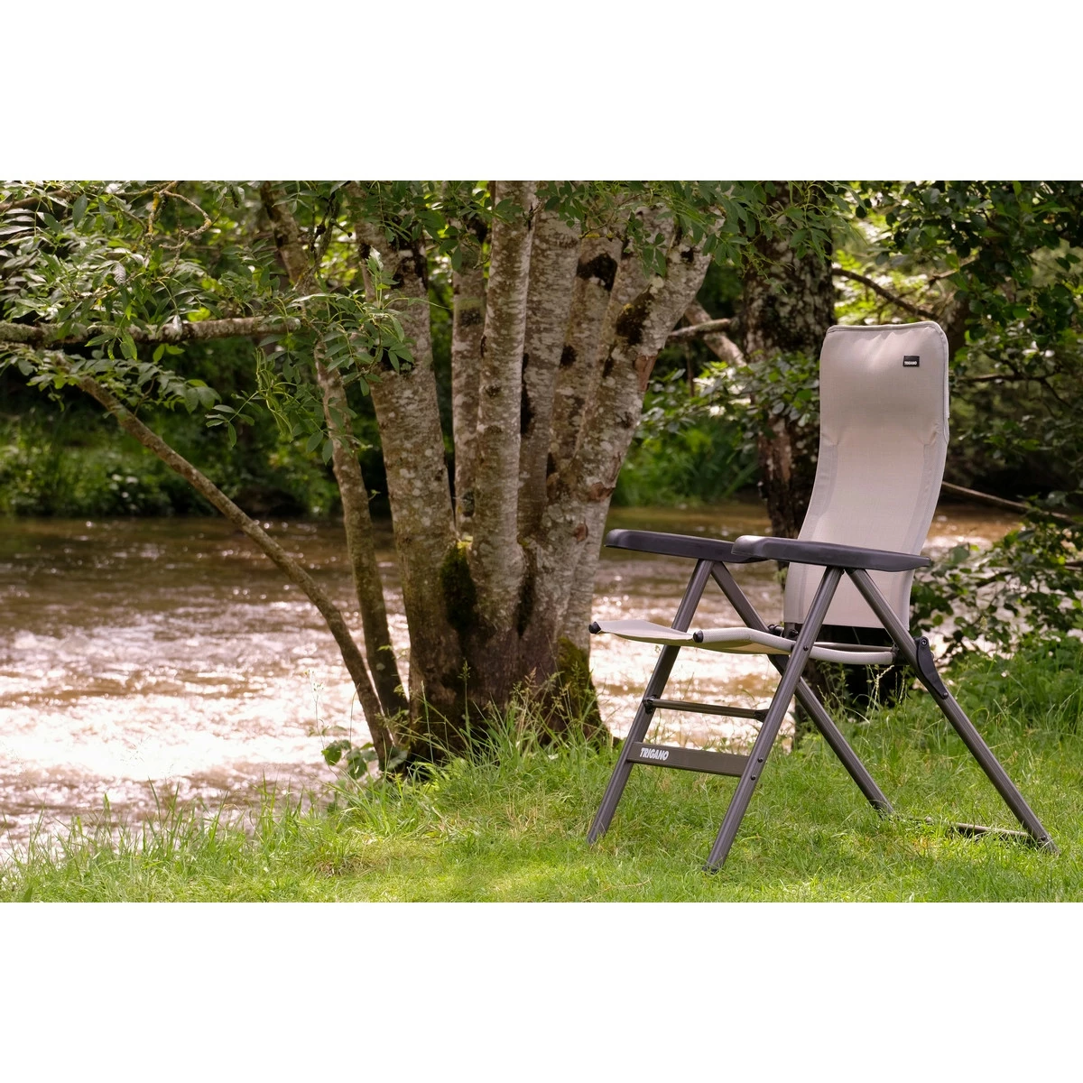 Fauteuil Camping Alu Dossier Haut SLIM Moka 4 Fauteuil Camping Alu Dossier Haut SLIM Moka – Image 4