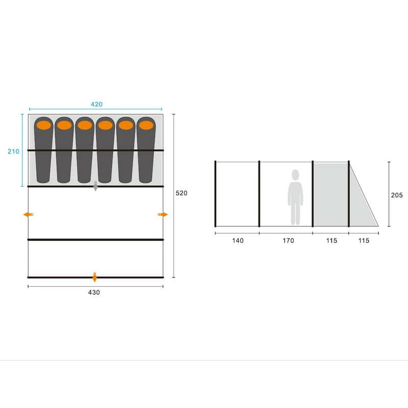 Tente Camping 6 Places Trigano BILBAO 6 8 Tente Camping 6 Places Trigano BILBAO 6 – Image 8